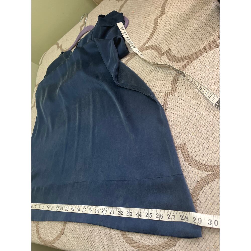Sundance Sofia silk popover midi dress empire waist ruched velvet, size 14 - Picture 8 of 8
